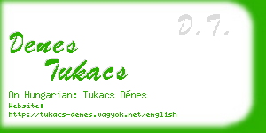 denes tukacs business card