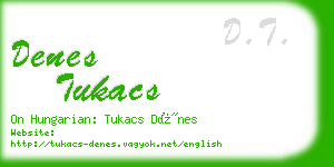 denes tukacs business card